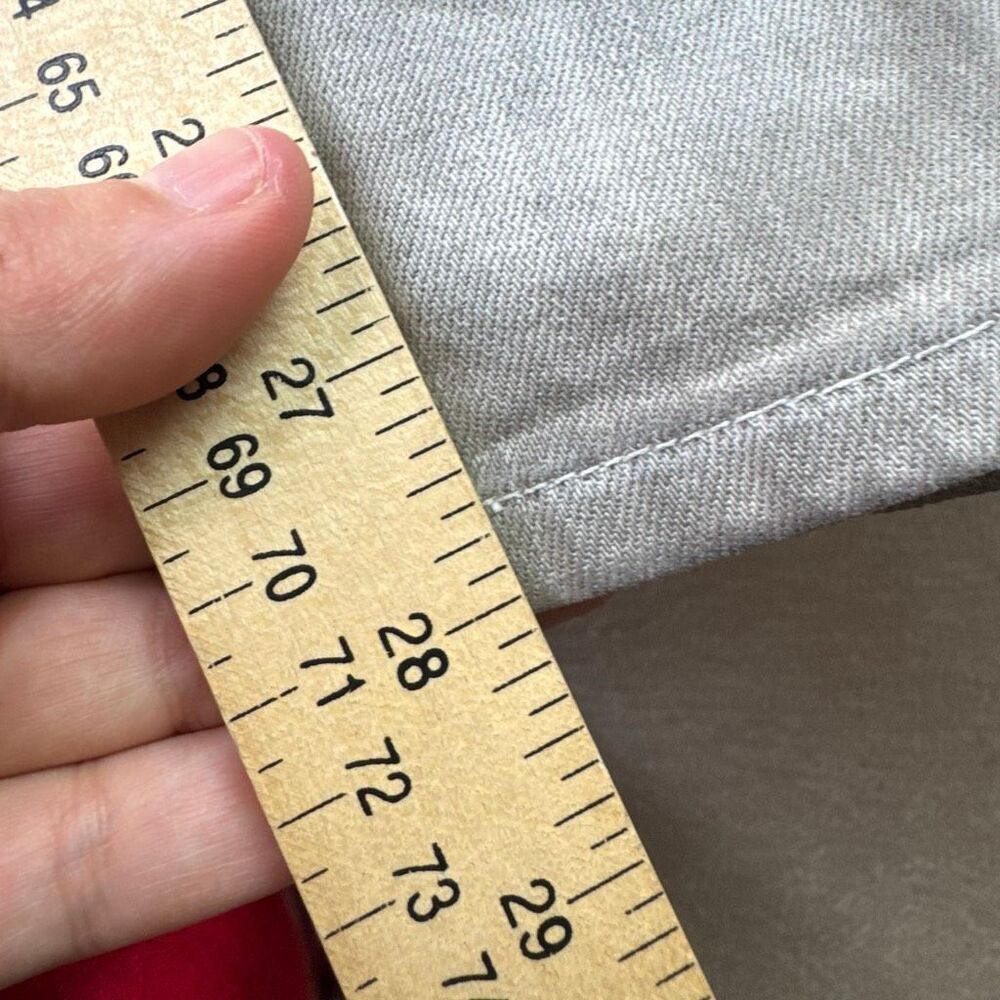 Eileen Fisher Organic Cotton Jeans Size 8 Stretch Straight Leg Washed Light Gray - Picture 11 of 11